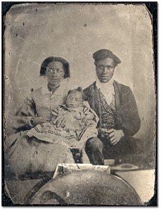 “Unidentified Black family portrait.” Tintype, Alvin D. McCurdy fonds. Archives of Ontario F 2076-16-4-8 (I0024785).